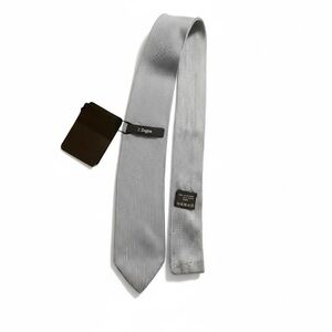 Zegna Silver Textured Tie (Tag On, Not Used)
